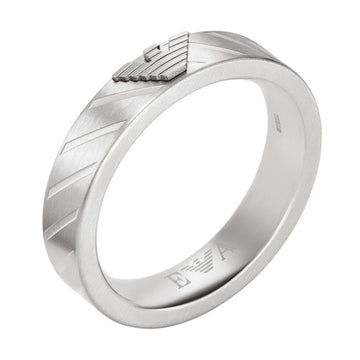 Ανδρικό δαχτυλίδι Emporio Armani EGS2924040 σε ασημί χρώμα από ανοξείδωτο ατσάλι.